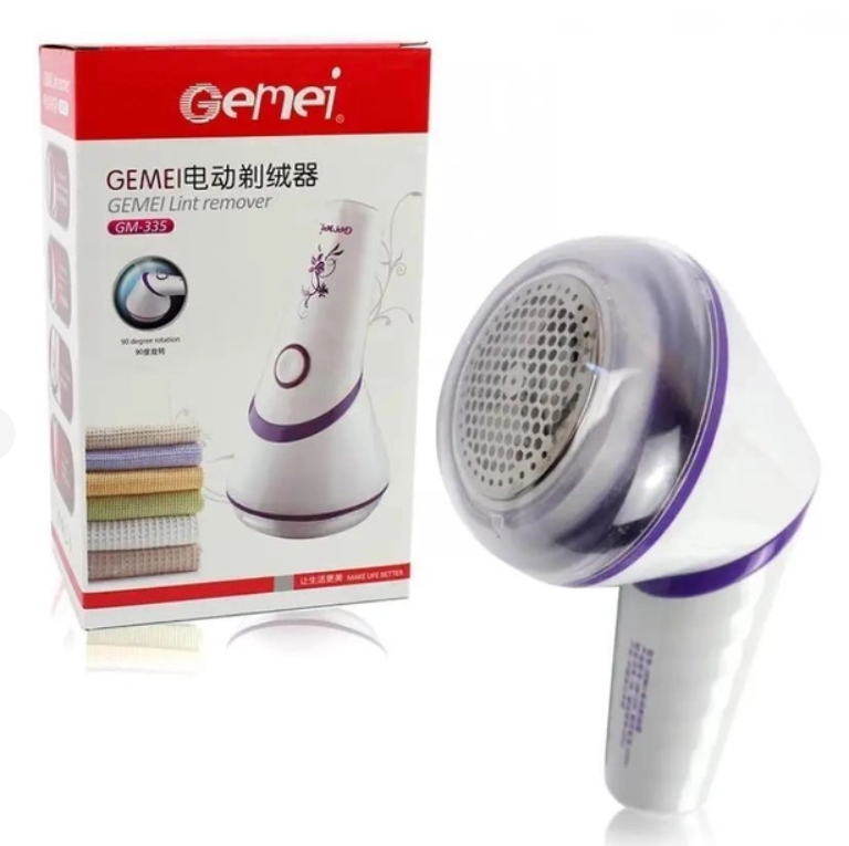 Машинка аккумуляторная Gemei GM-335 для удаления катышек с поворотной ручкой Белый с фиолетовым (KG-10278) - фото 3 Машинка аккумуляторная Gemei GM-335 для удаления катышек с поворотной ручкой Белый с фиолетовым (KG-10278) - фото 3