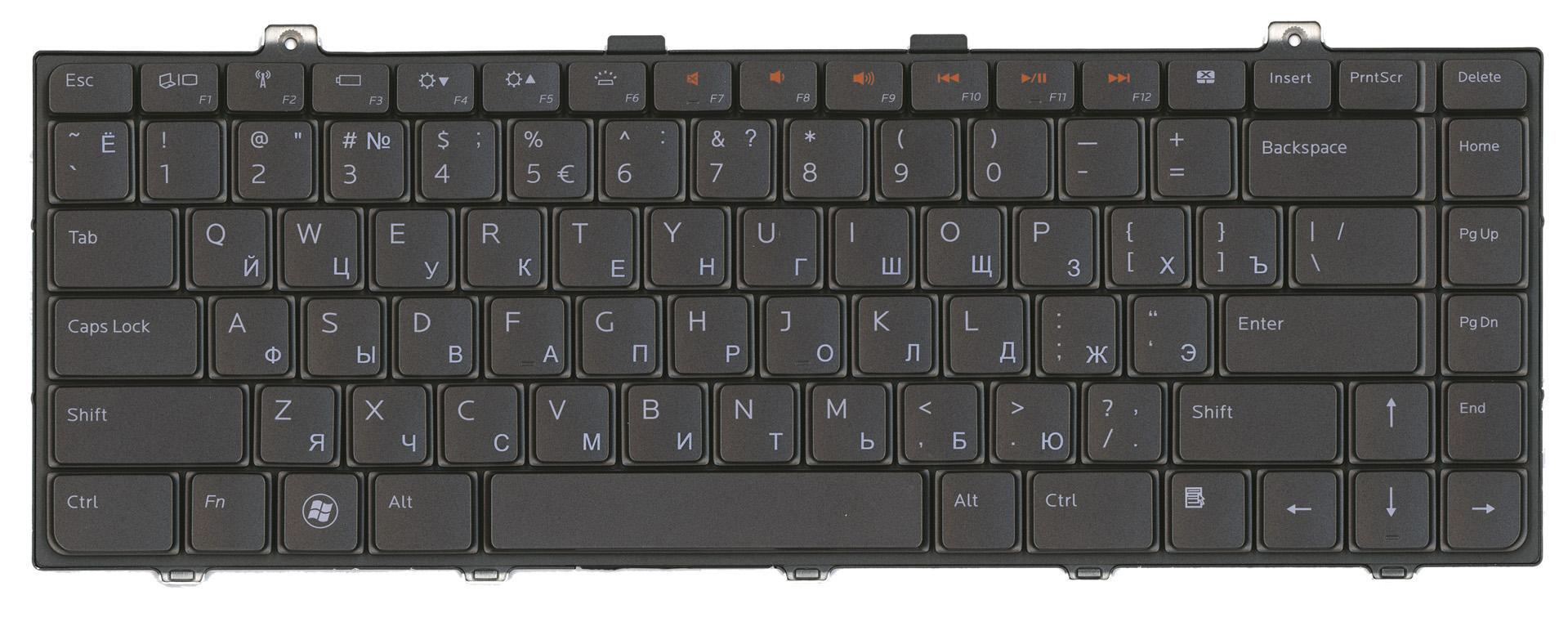 Клавиатура для ноутбука Dell Studio 1450 1457 1458 XPS L501X с подсветкой Light Black