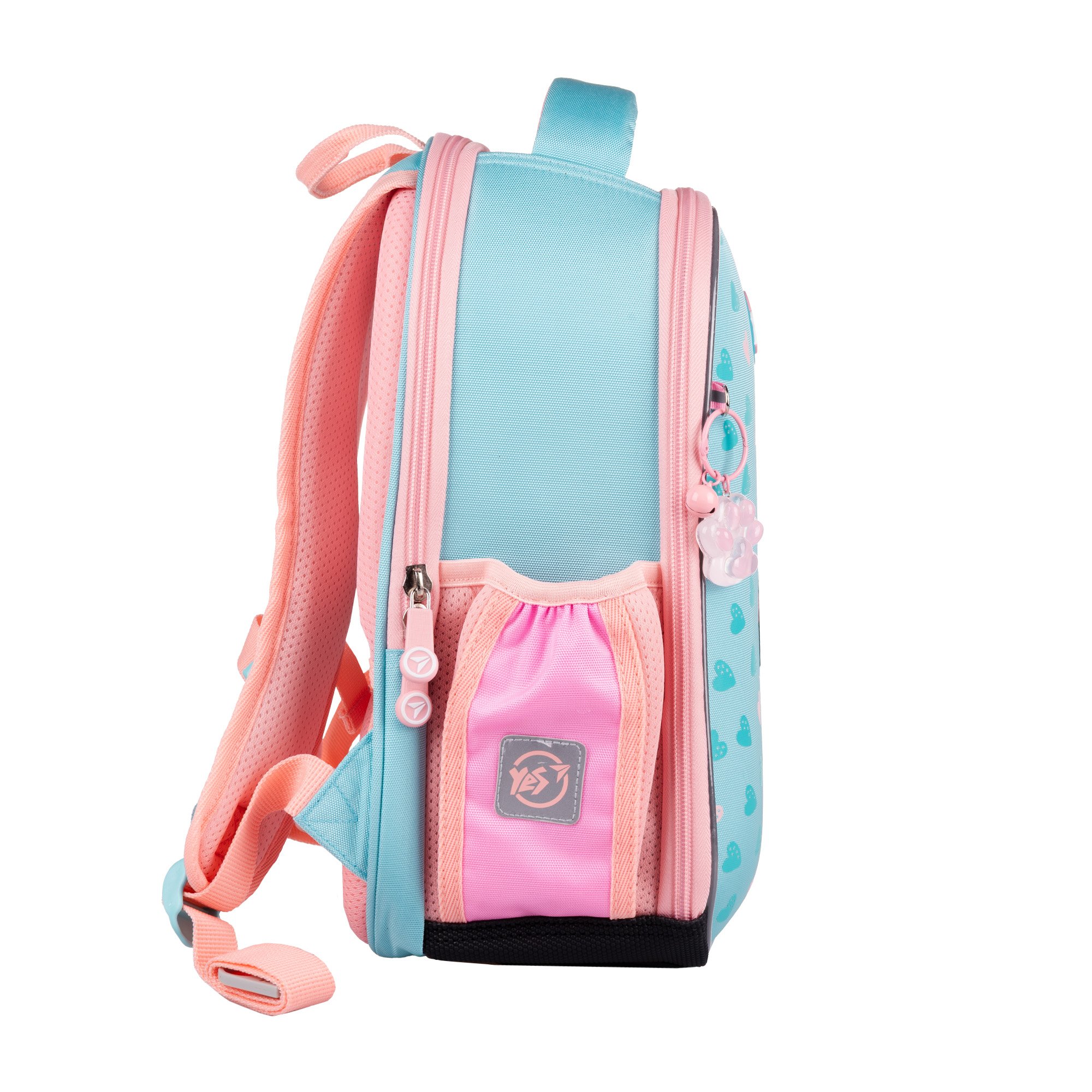 Рюкзак каркасный YES H-100 Funny Bunny 35х28х15 см Розово-голубой (559843) - фото 3