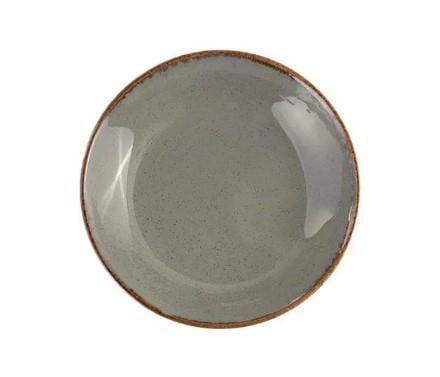Тарелка фарфоровая глубокая Porland 210 мм Dark Grey (197621/DG)