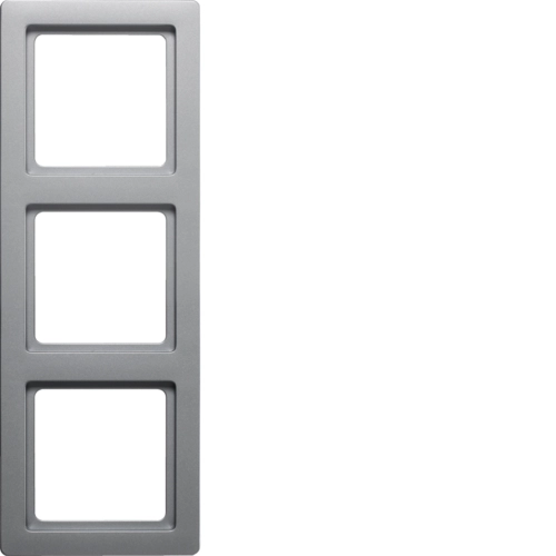 Рамка Berker Q.1 трехместная Алюминий (10136084)