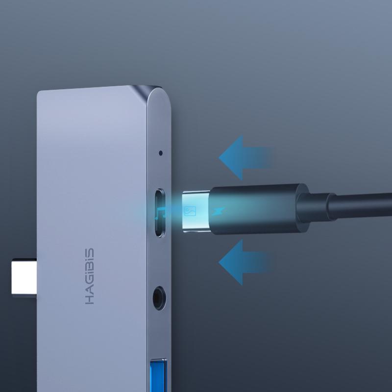 Перехідник HAGiBiS USB-C Adapter 4в1 iPC01 (50932) - фото 3 Перехідник HAGiBiS USB-C Adapter 4в1 iPC01 (50932) - фото 3