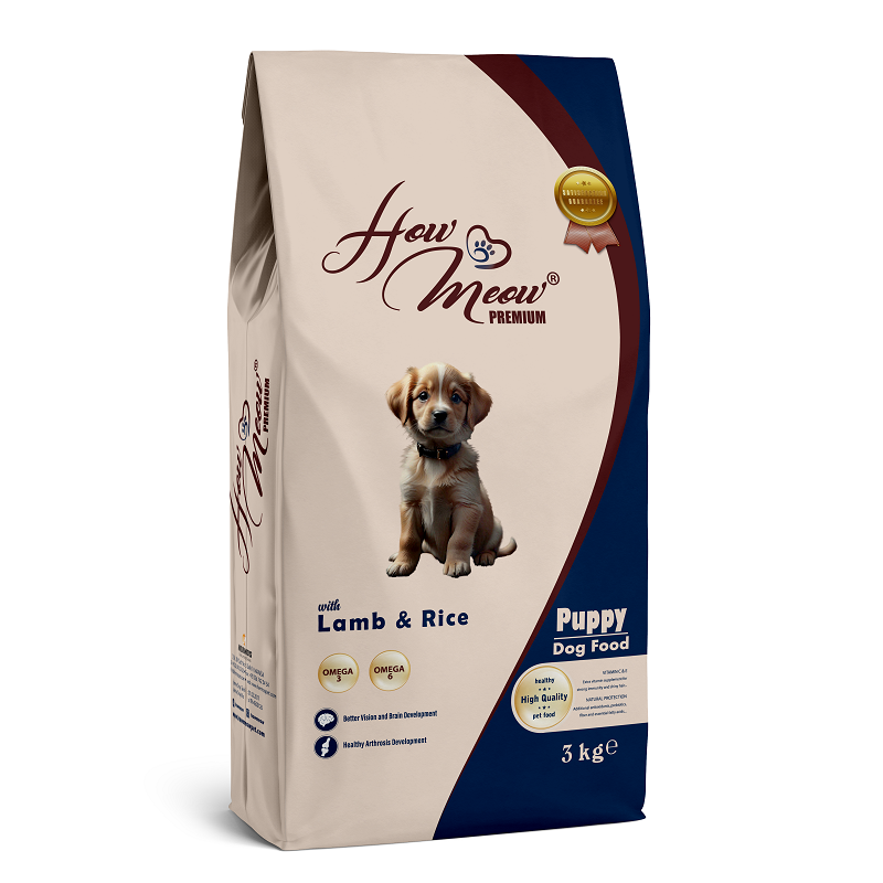 Корм для щенков How Meow с ягненком и рисом 3 кг
