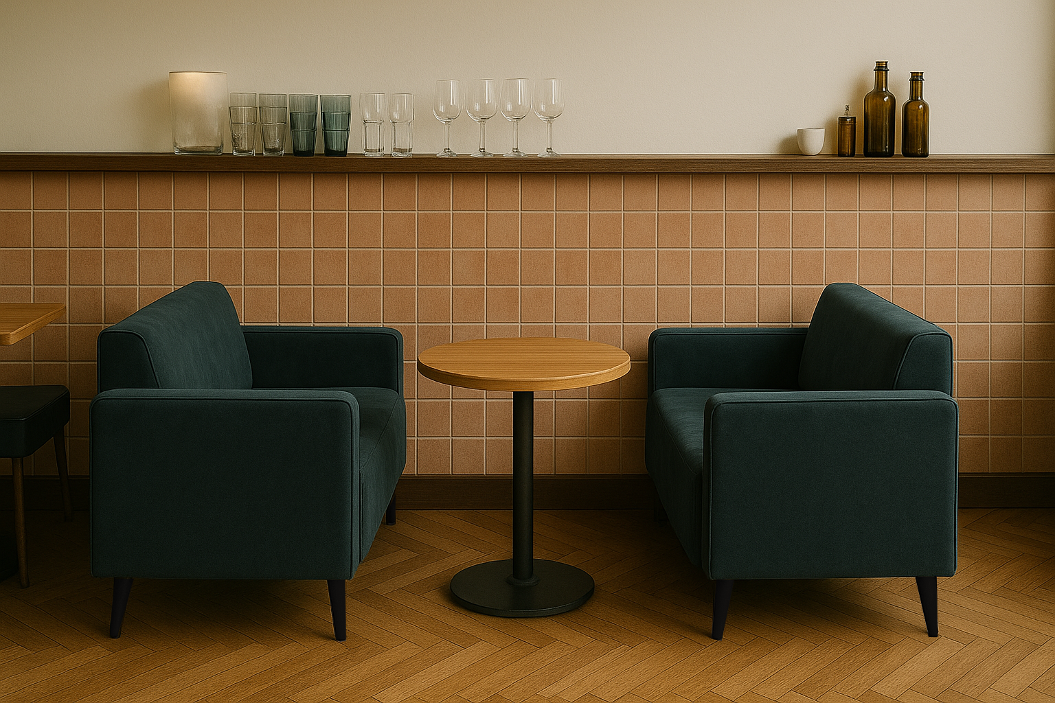 Диван офісний Tobi Sho Тайм з підлокітниками велюр Крокус 1460х680х770 мм Морська хвиля (Морська хвиля/88) - фото 5