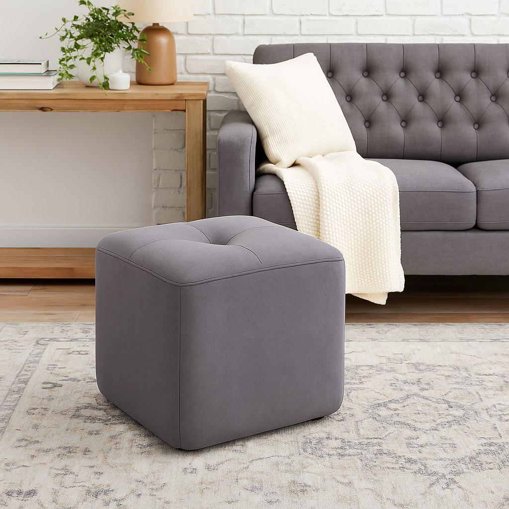 Пуф Gabriel 35х35х40 см Сірий (AI 13) - фото 2 Пуф Gabriel 35х35х40 см Сірий (AI 13) - фото 2