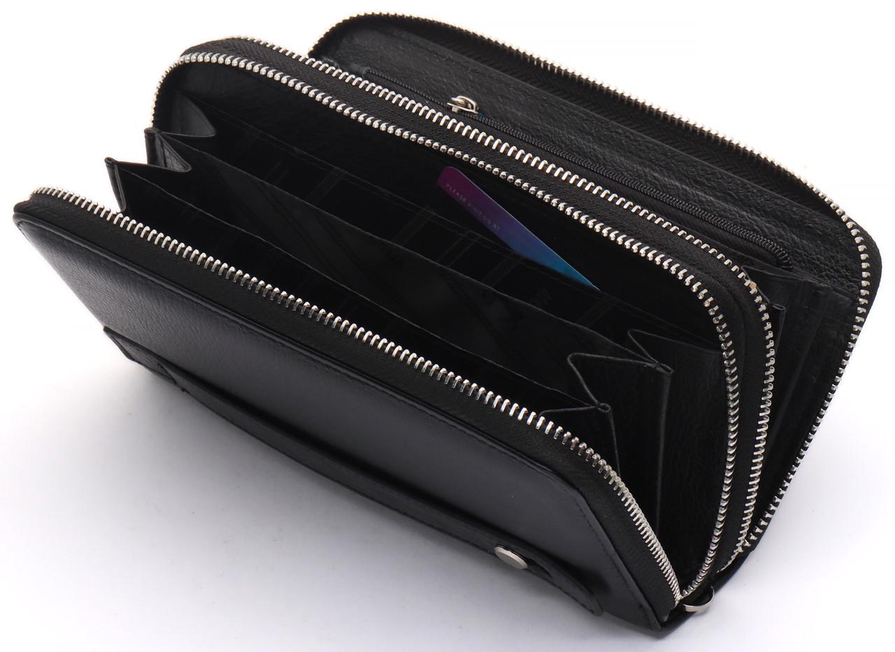 Клатч мужской Marco Coverna на две молнии из натуральной кожи Черный (MC-801-1) - фото 6 Клатч мужской Marco Coverna на две молнии из натуральной кожи Черный (MC-801-1) - фото 6