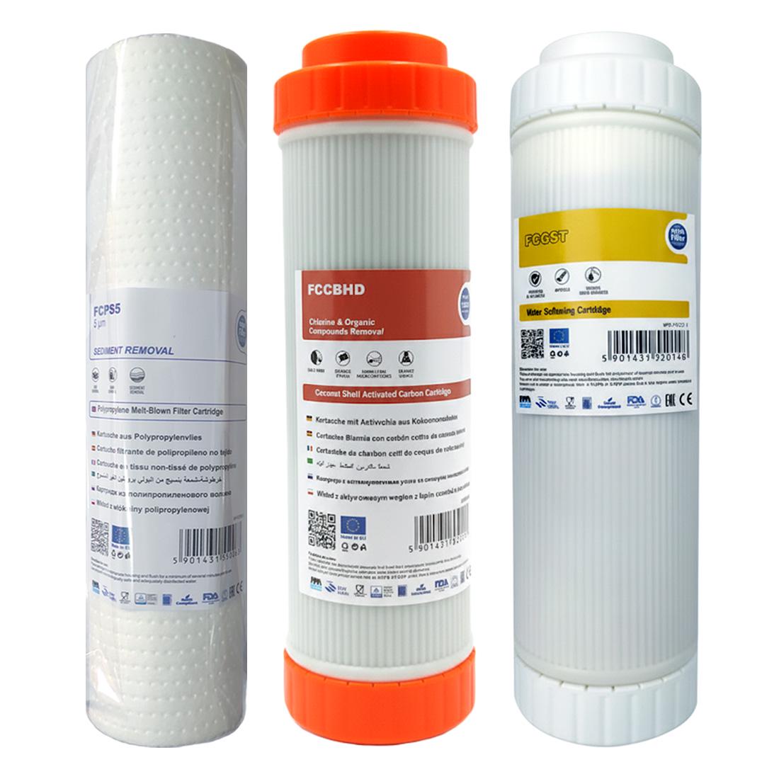 Набір картриджів Aquafilter кокосове активоване вугілля пом'якшення води (22587710)