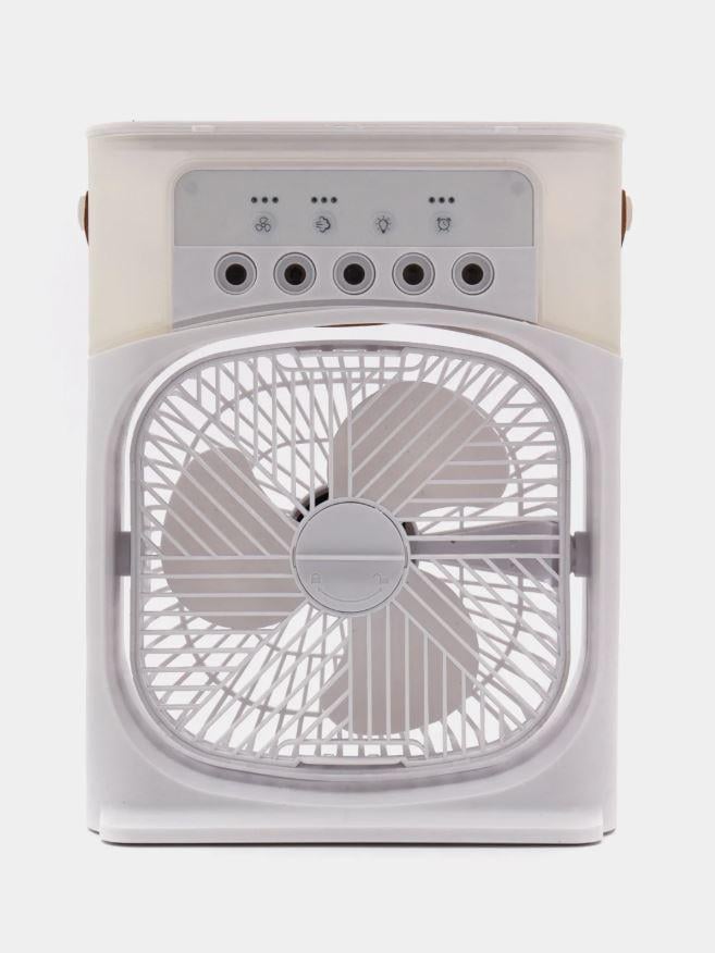 Портативный вентилятор, мини-кондиционер на 600 мл с подсветкой 7 цветов и таймером White Портативный вентилятор, мини-кондиционер на 600 мл с подсветкой 7 цветов и таймером White