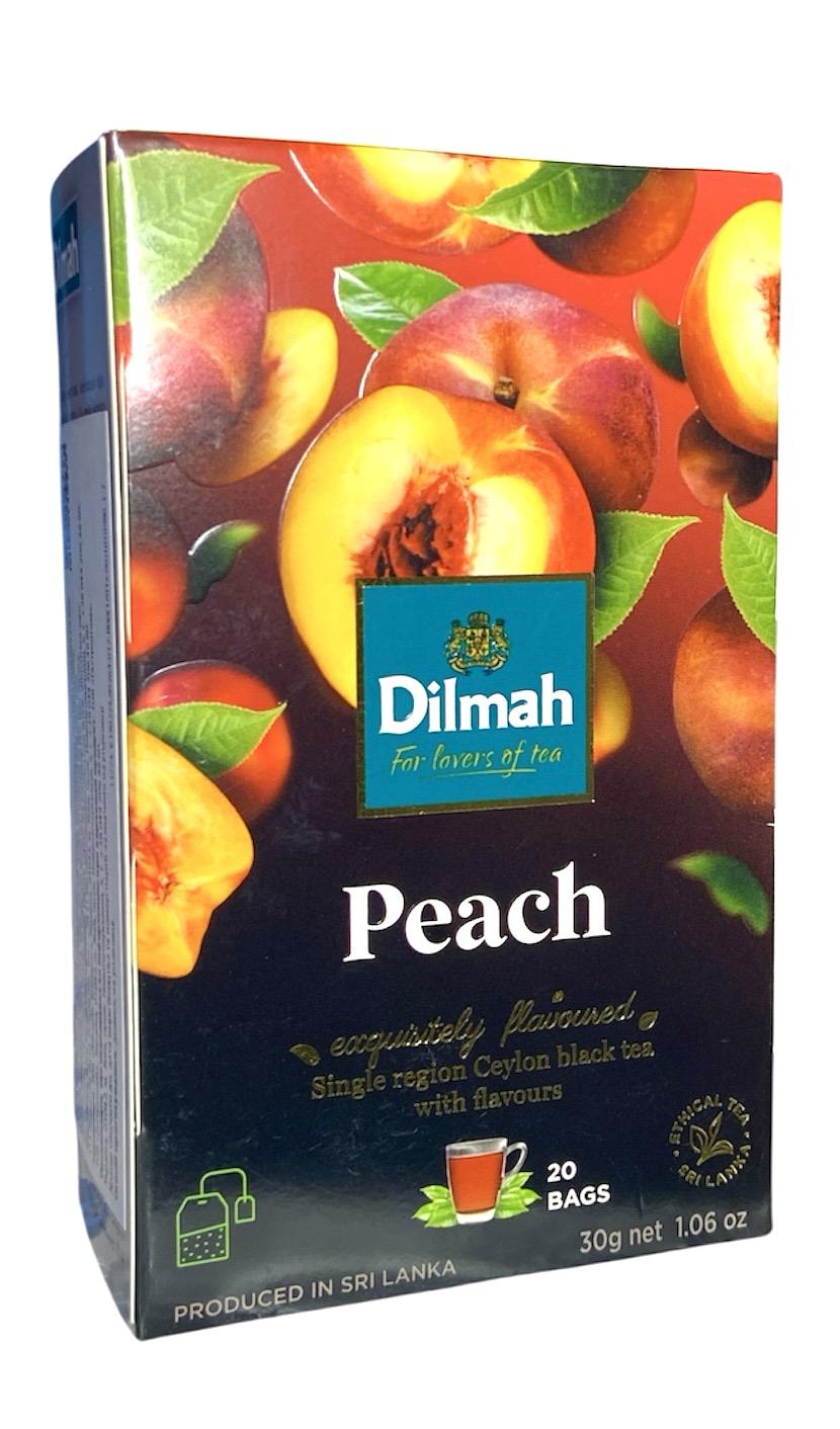 Чай Dilmah Peach Черный цейлонский со вкусом персика 20 пакетиков (60532)