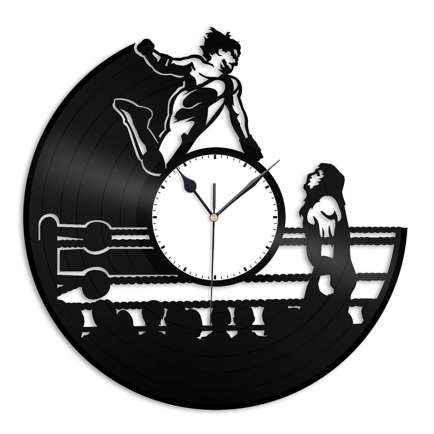 Часы настенные Рестлинг 1966 из виниловой пластинки