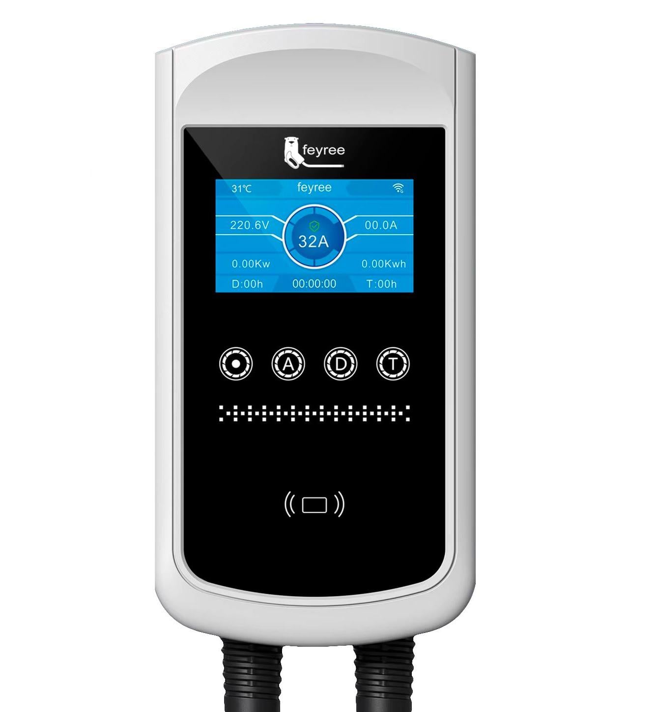 Зарядная станция для электромобиля Feyree 9 кВт 40A NACS Pisces Wi-Fi DLB (FY9.6-40-1PH-TS-CS-PIS-PRO)