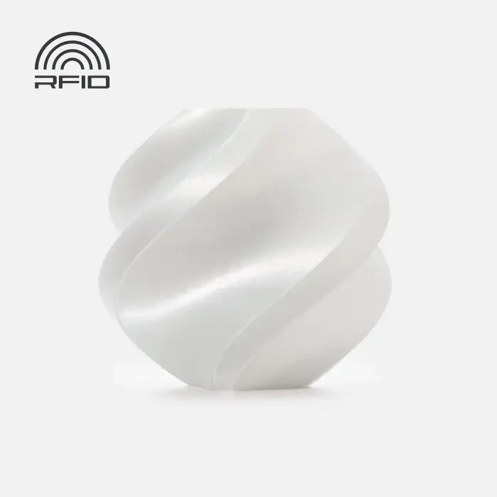 Пластик Bambu Lab PLA Silk+ с RFID меткой и катушкой White (13110) Пластик Bambu Lab PLA Silk+ с RFID меткой и катушкой White (13110)