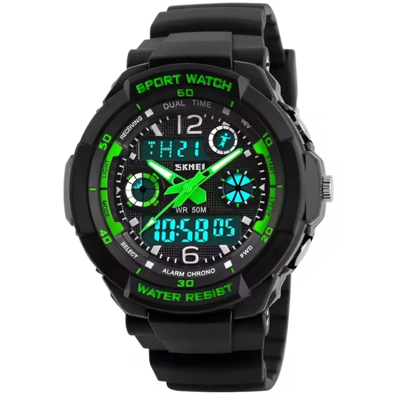 Годинник чоловічий спортивний водостійкий тактичний Skmei S-Shock Green 0931 (7181)