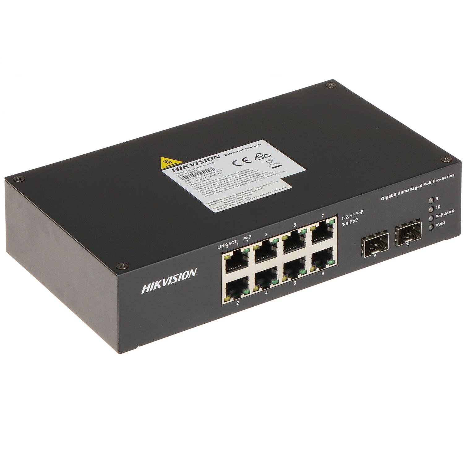 POE коммутатор Hikvision DS-3T0510HP-E/HS - фото 1