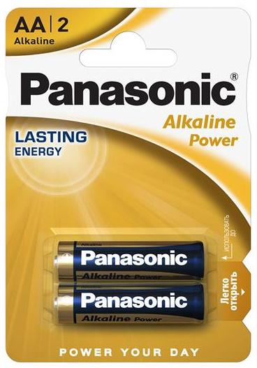 Батарейки щелочные Panasonic Alkaline Power AA 2 шт. (ERC-LR6REB/2BP)