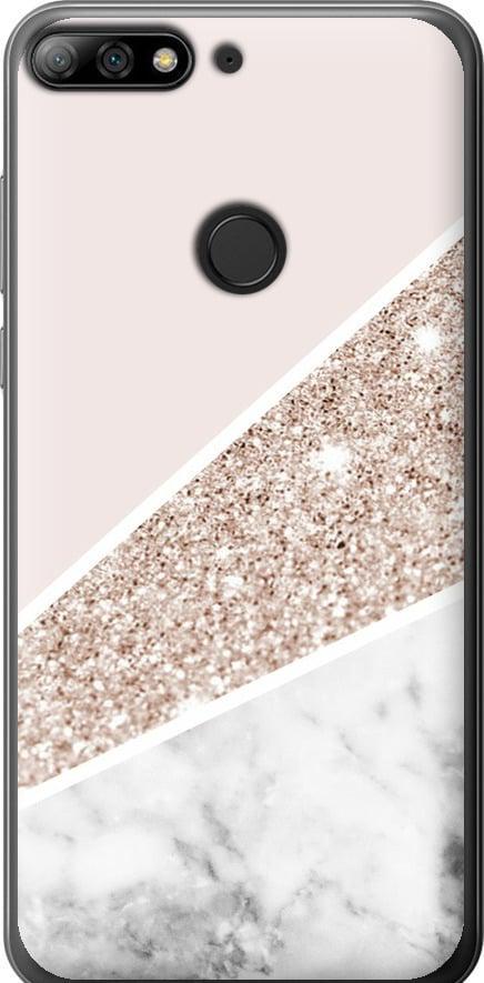 Чехол на Huawei Honor 7C Pro Пастельный мрамор (4342u-2070-42517)