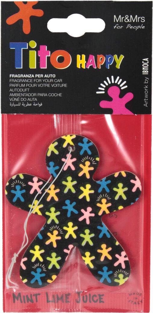 Ароматизатор Mr&Mrs Tito Happy Juice сухая карточка Black/Mint/Lime