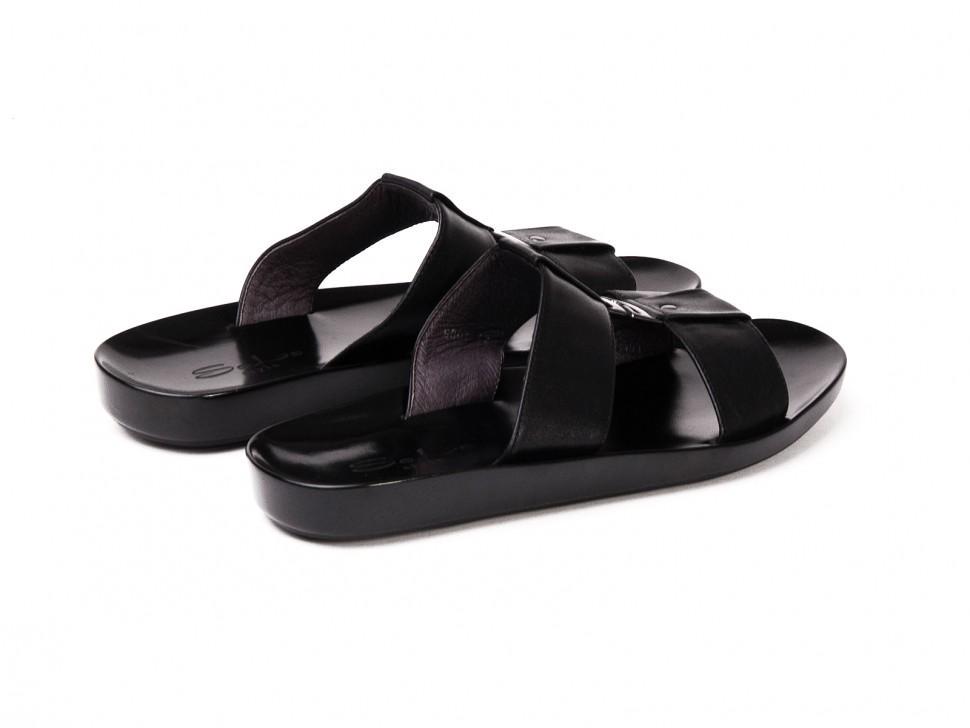 Шлепанцы мужские Solo 7142998 натуральная кожа р. 44 Черный (3949) - фото 3 Шлепанцы мужские Solo 7142998 натуральная кожа р. 44 Черный (3949) - фото 3
