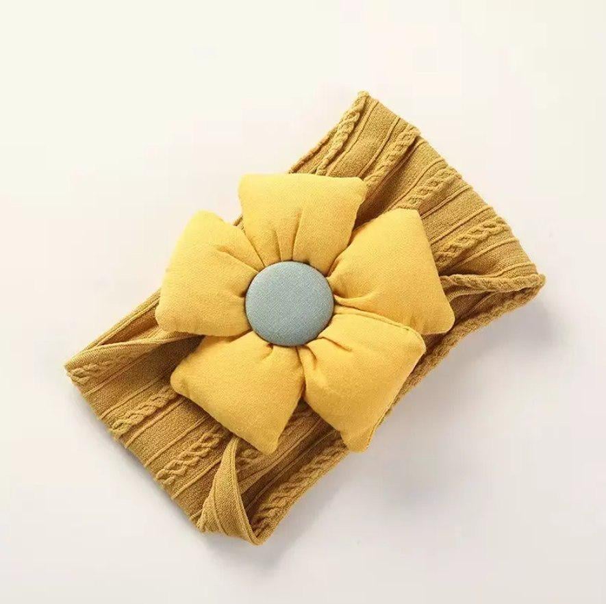 Афробант-повязка на голову №1 Цветочек Желтый (131236) - фото 1 Афробант-повязка на голову №1 Цветочек Желтый (131236) - фото 1