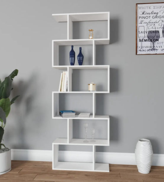 Стеллаж P-01 из ДСП Белый (29684350)