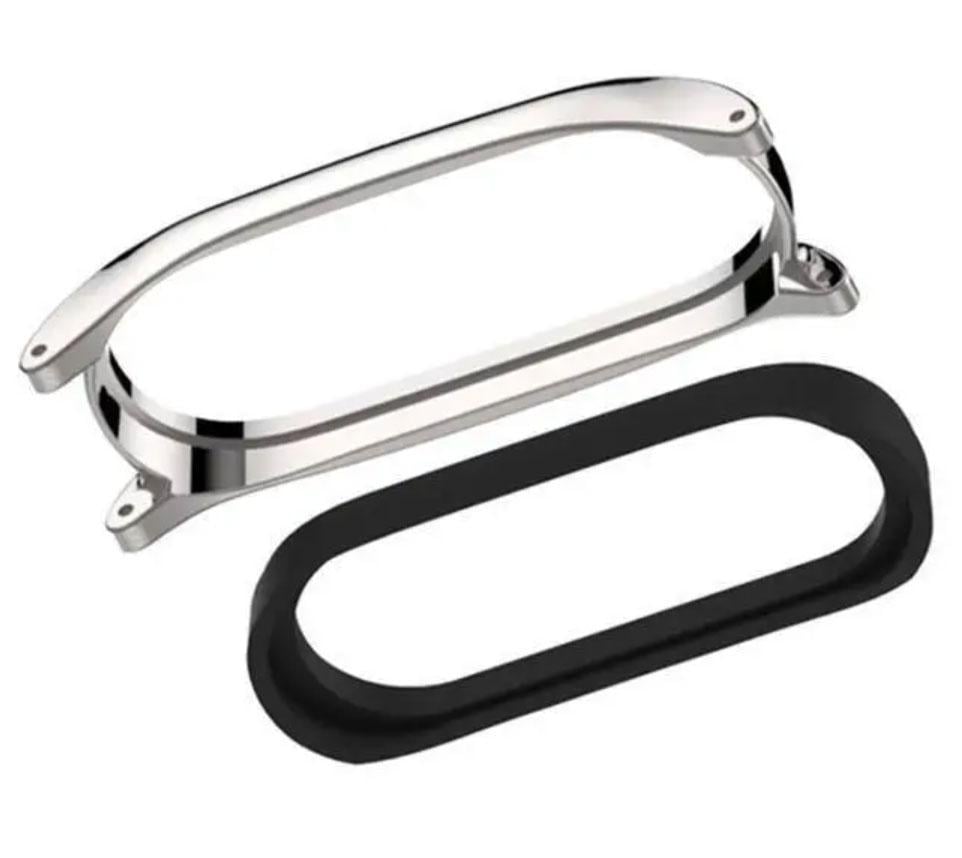 Ремешок кожаный Primo Mijobs для фитнес-браслета Xiaomi Mi Smart Band 7 White/Silver - фото 3 Ремешок кожаный Primo Mijobs для фитнес-браслета Xiaomi Mi Smart Band 7 White/Silver - фото 3