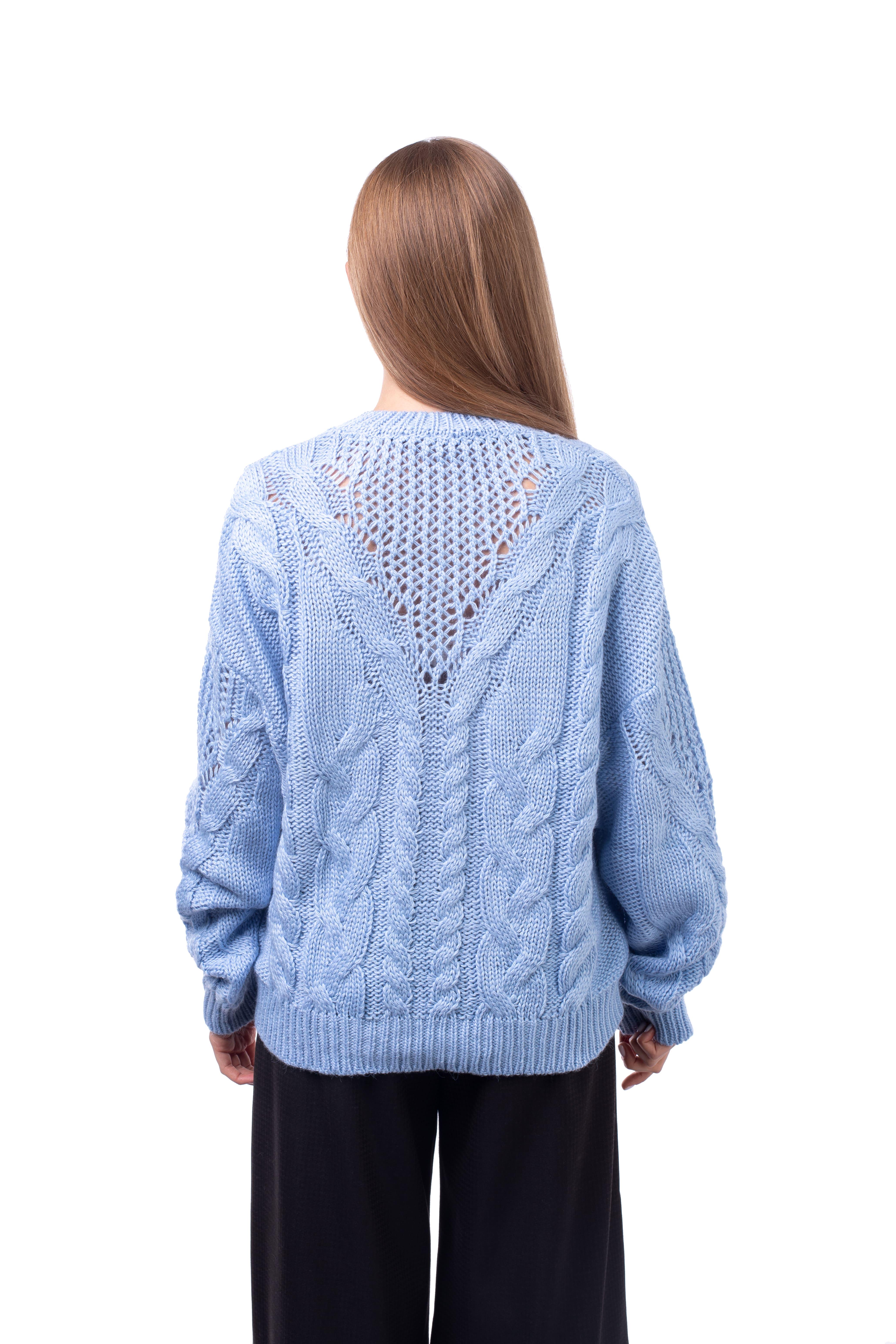 Свитер женский Bakhur свободного силуэта S-L Голубой (3215 Бл) - фото 4