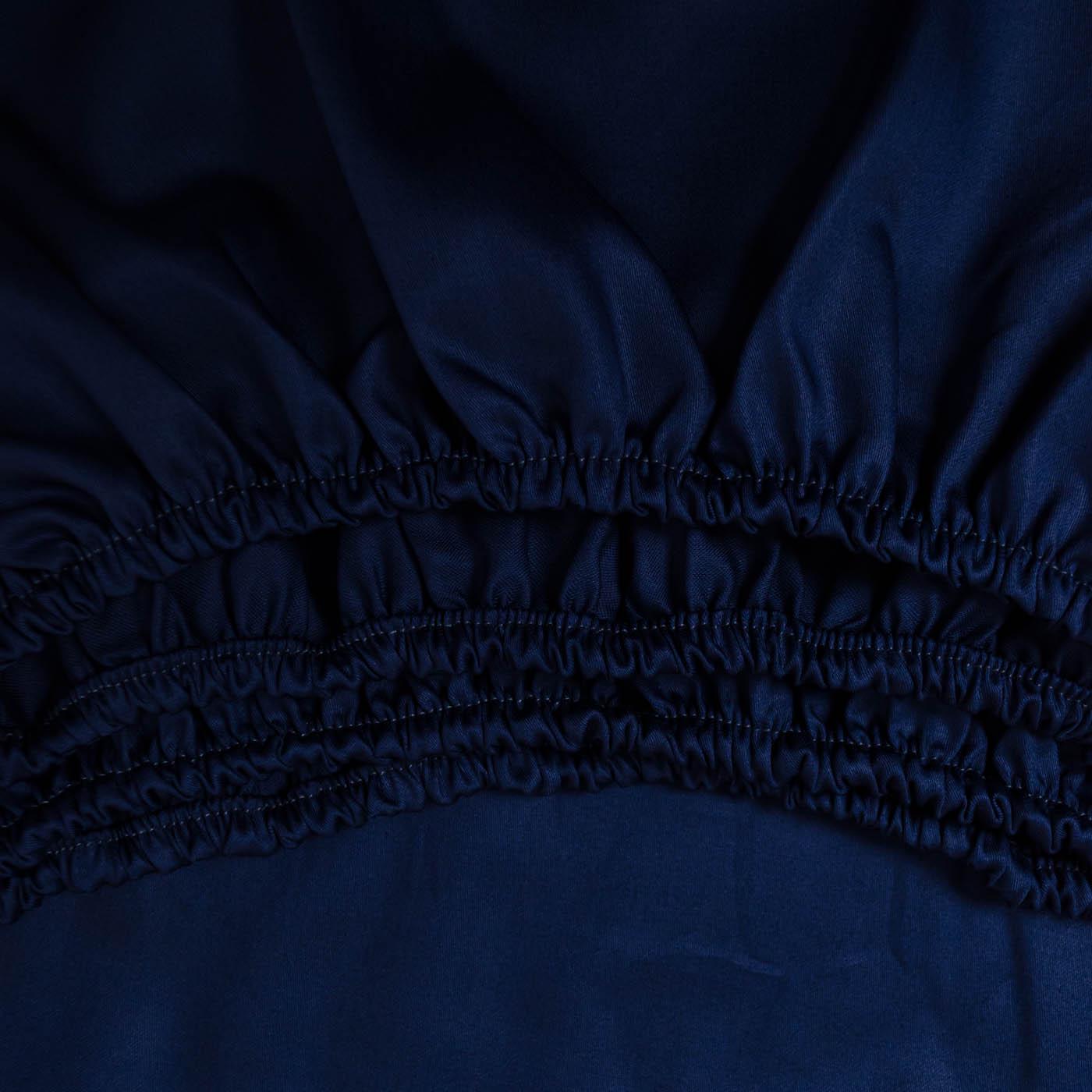 Простынь на резинке двуспальная сатин хлопок 125 г/м2 160х200х25 см Темно-синий (chn-pnr-sa-160-25-dblue) - фото 6 Простынь на резинке двуспальная сатин хлопок 125 г/м2 160х200х25 см Темно-синий (chn-pnr-sa-160-25-dblue) - фото 6