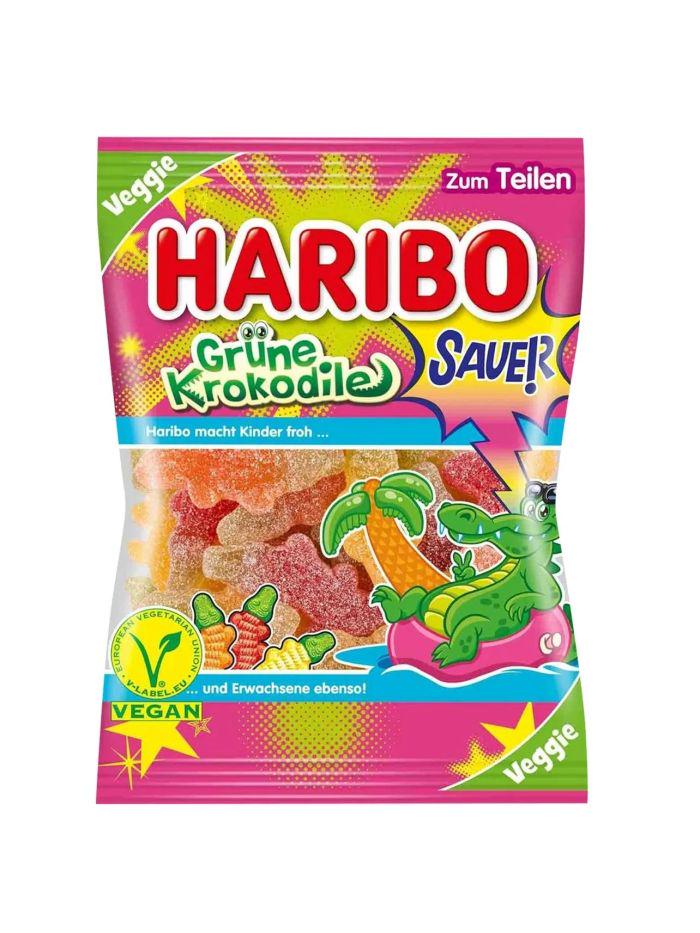 Жевательные конфеты Haribo Gruene Krokodile Зеленый крокодил 175 г