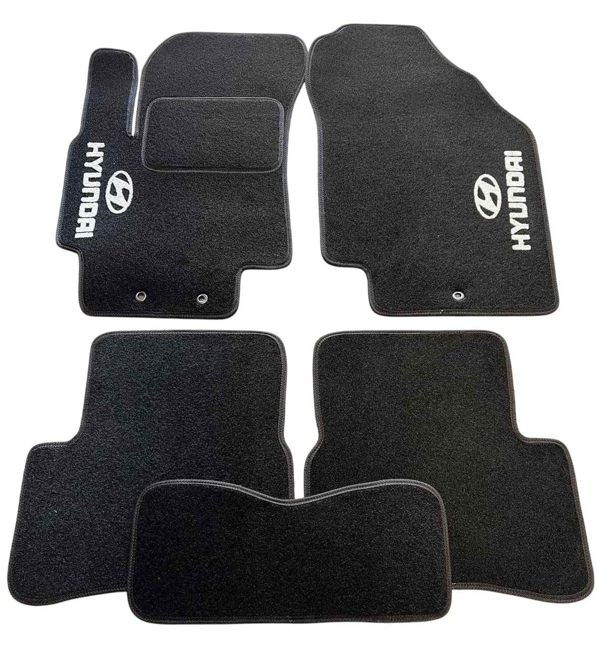 Коврики в салон ворсовые для Hyundai Accent 2006-2010 5 шт. Черный (27326966)
