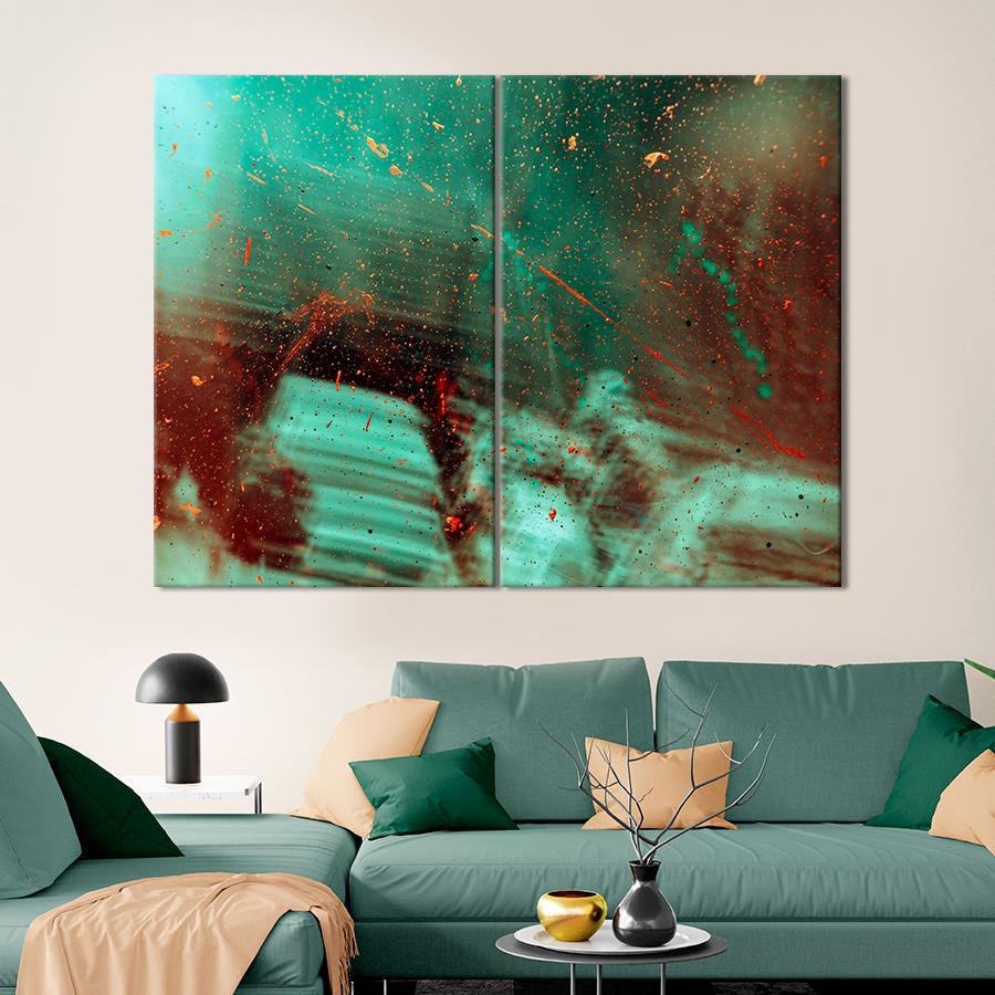 Картина Искристый абстрактный мегаполис 111x81 см (A950-2)