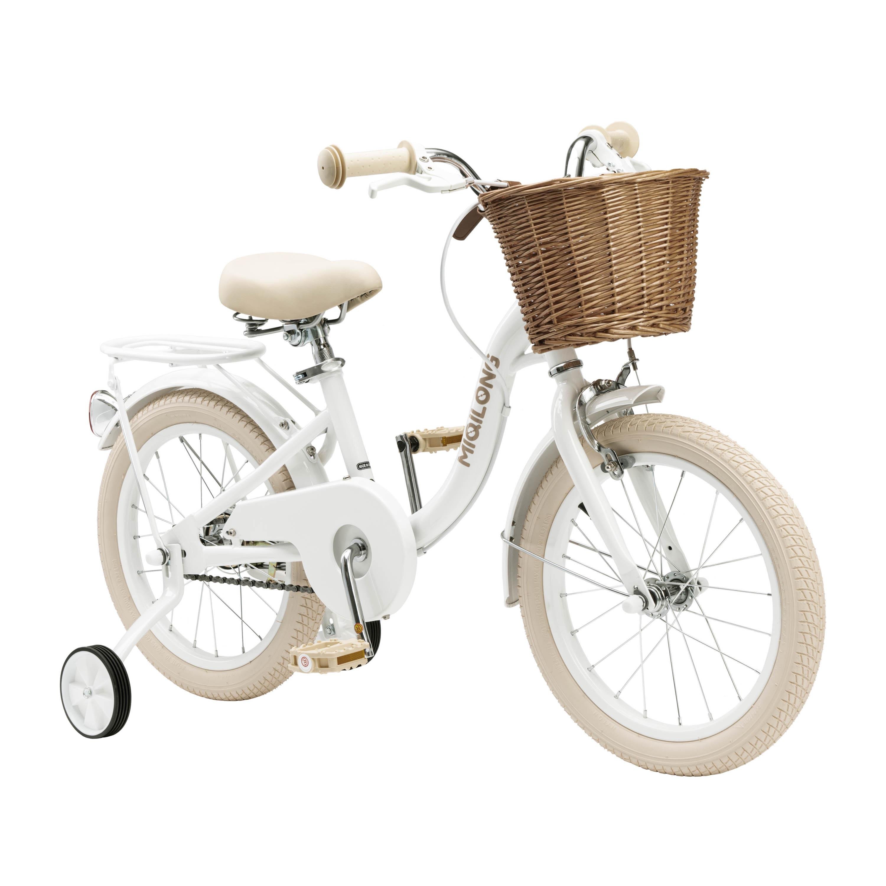 Детский велосипед Miqilong LS 16" с корзиной из натурального ротанга Белый (RBB-LS16-PEARL) Детский велосипед Miqilong LS 16" с корзиной из натурального ротанга Белый (RBB-LS16-PEARL)
