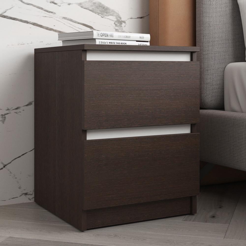Тумба прикроватная Вайс R-5 402х400х530 мм Венге Темный/Белые планки (30731196) - фото 1 Тумба прикроватная Вайс R-5 402х400х530 мм Венге Темный/Белые планки (30731196) - фото 1