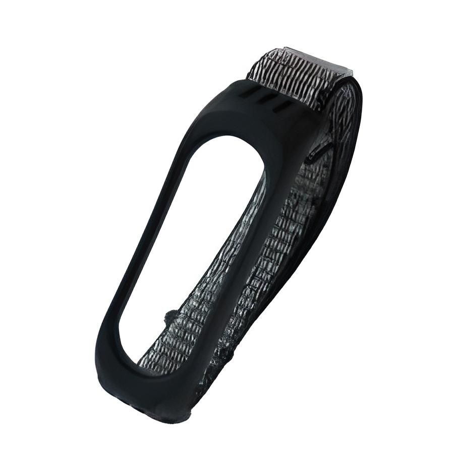 Ремешок для фитнес браслета Xiaomi Mi Band 3 4 Nylon Silicone Grey