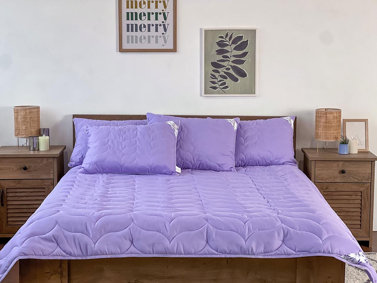 Ковдра ArCloud Floral Lavender антиалергенна 200х220 см євро 350 см г/м² - фото 4