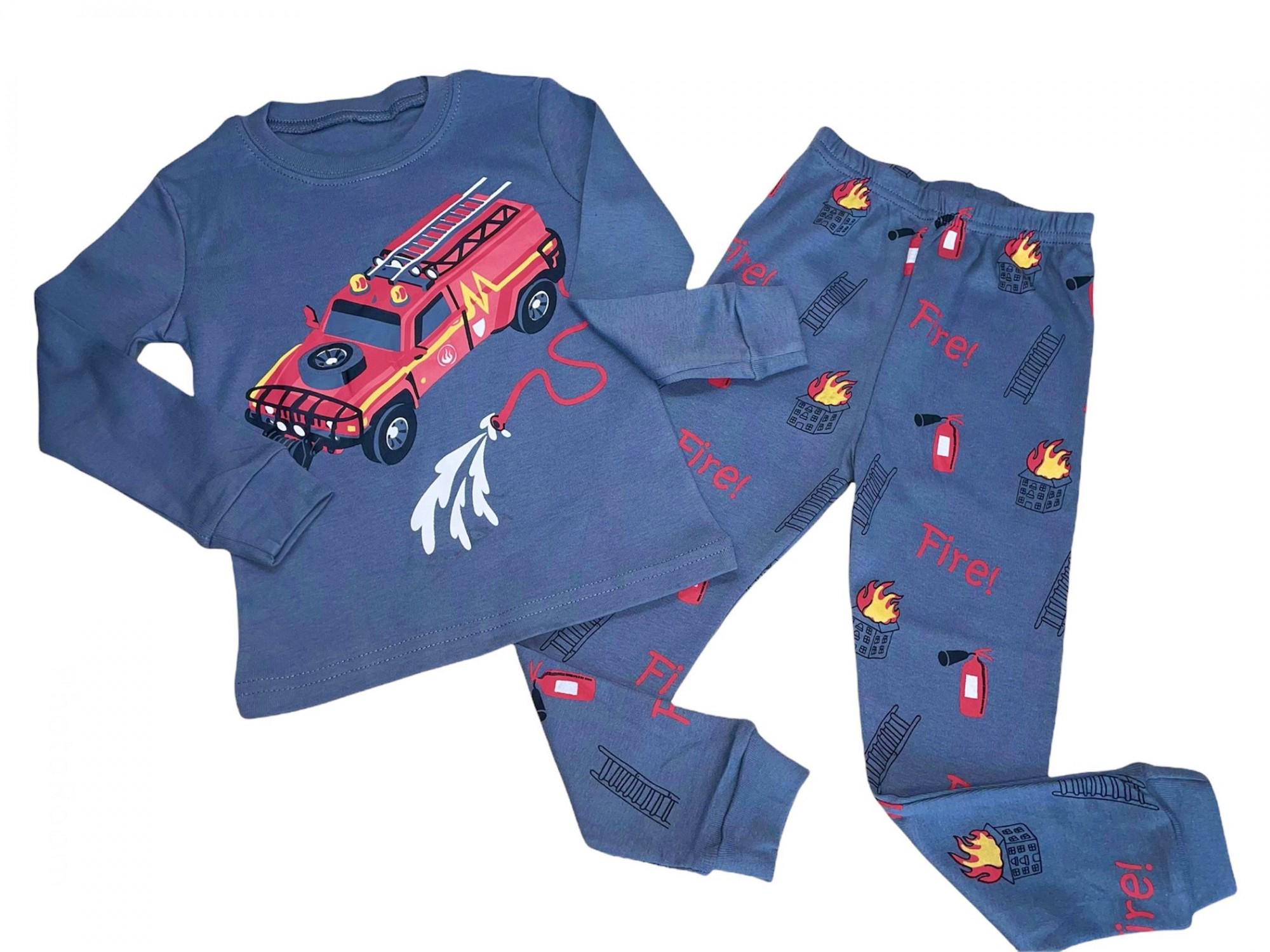 Пижама для мальчика пожарная 80 см Серый (24175743)