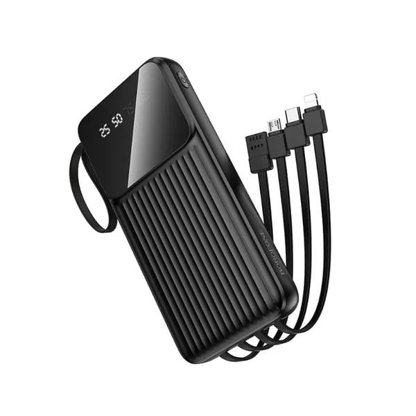 Повербанк Borofone BJ76 Smart 10000 mAh 10W с 4 кабелями Li-pol Black (6941991120046)