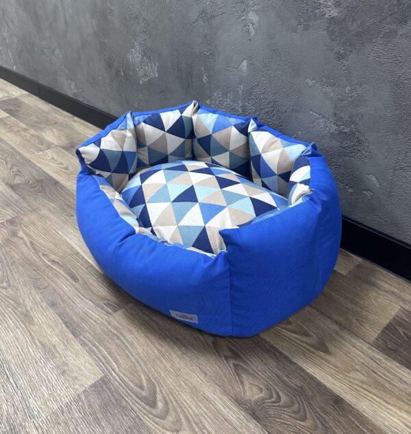 Лежак для котів та собак Comfort Home модель 2 Mosaic blue 60х45 см