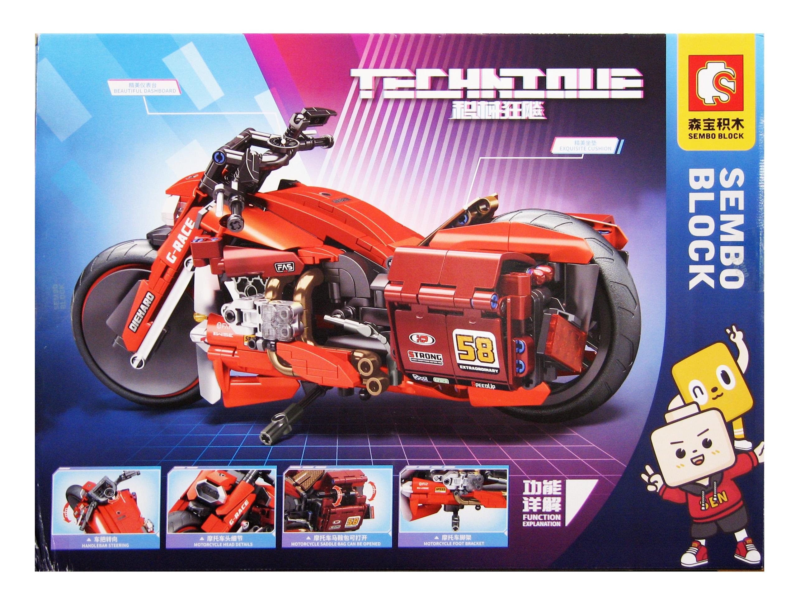 Конструктор мотоцикл Sembo 701811 Chopper 803 детали - фото 6 Конструктор мотоцикл Sembo 701811 Chopper 803 детали - фото 6