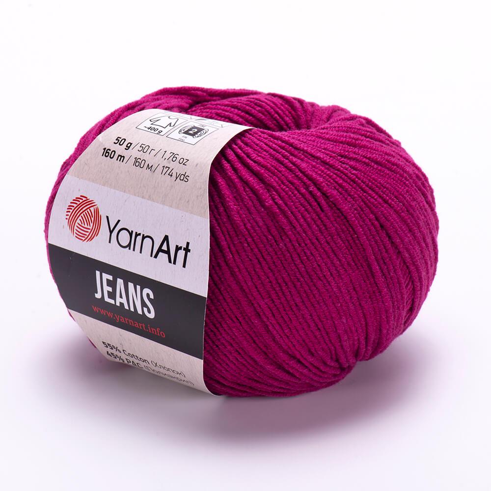 Пряжа YarnArt Jeans 91 фуксия (2482)