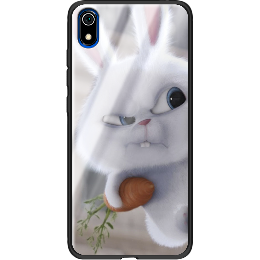 Чехол Boxface Xiaomi Redmi 7A Rabbit Snowball Черный силикон со стеклом (37400-up1116-37746)