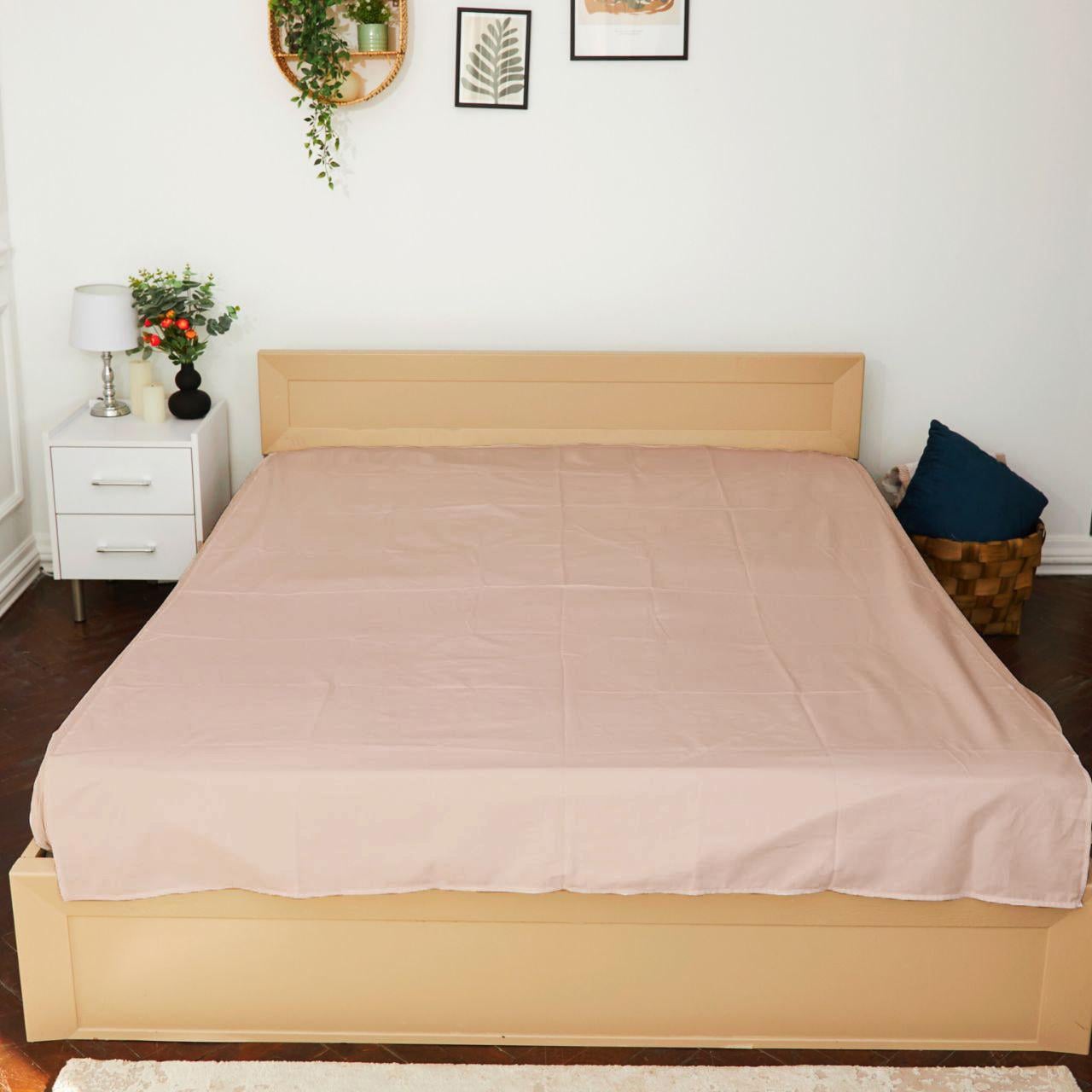 Простынь PaniPava поплин 200х220 см Cream beige (1502201143)