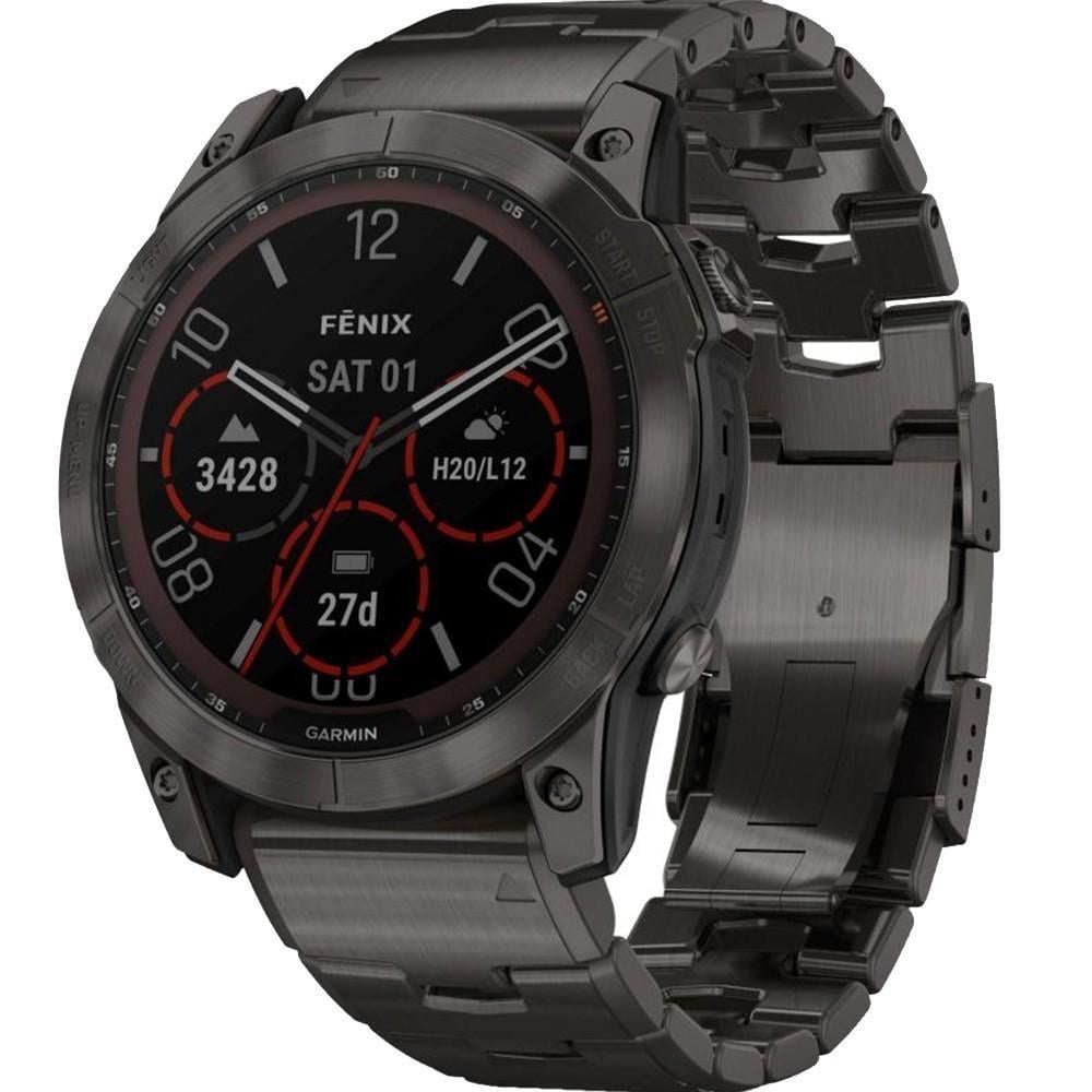 Смарт-часы Garmin fenix 7X Sapphire Solar Carbon Gray DLC Titanium (010-02541-27)