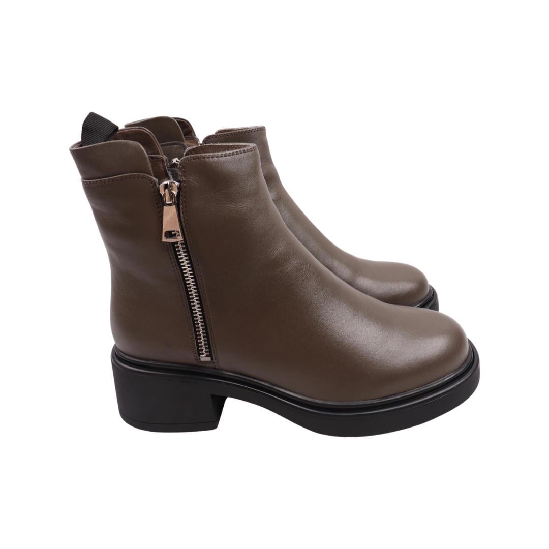 Ботинки женские Molka из кожи р. 38 Коричневый (248-23ZHC)