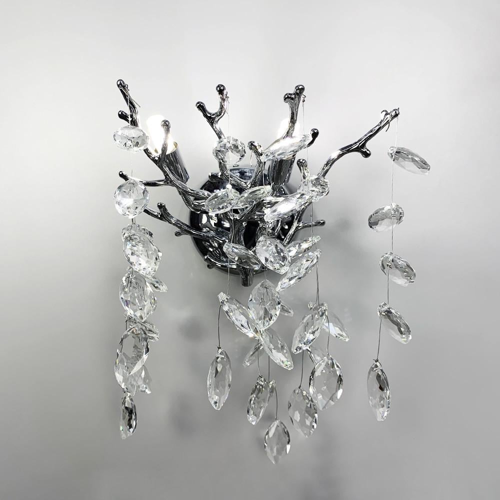 Бра изысканные DIAMINA с хрустальными камнями Серебряный (W33007/2 S CH) Бра изысканные DIAMINA с хрустальными камнями Серебряный (W33007/2 S CH)