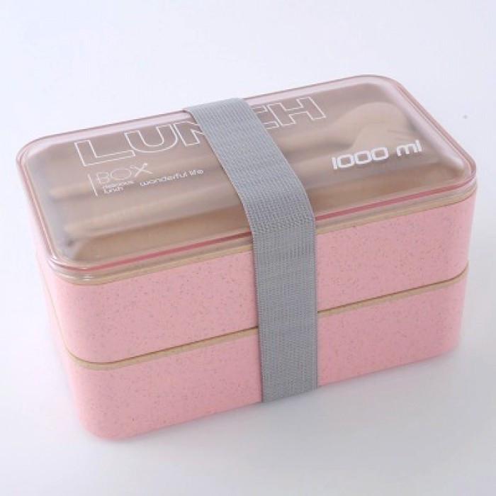 Эко ланч-бокс Lunch Box из пшеничного волокна 1000 мл Розовый (401500)