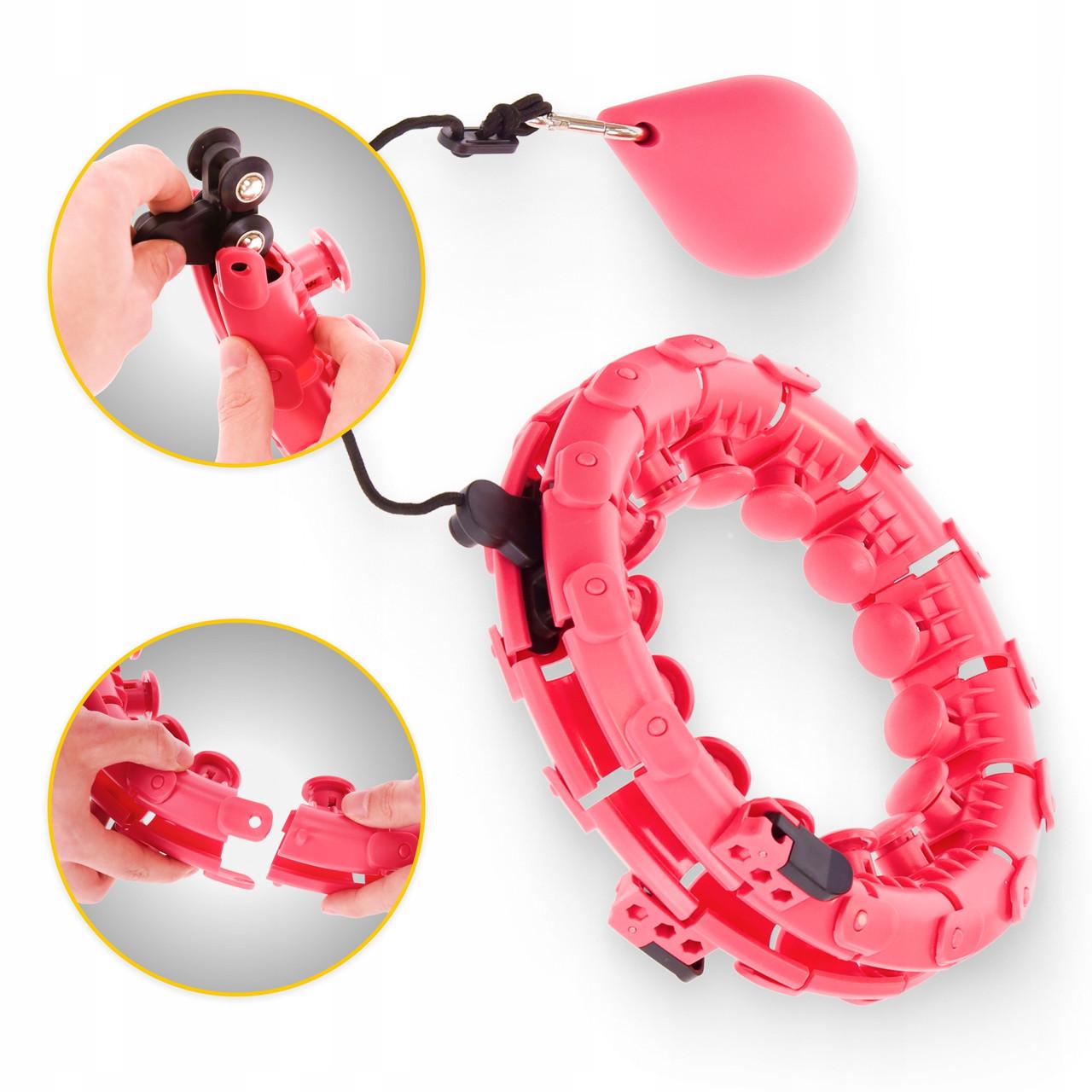 Обруч массажный 4FIZJO с отягощением Pink (P-5907739316820) - фото 5 Обруч массажный 4FIZJO с отягощением Pink (P-5907739316820) - фото 5