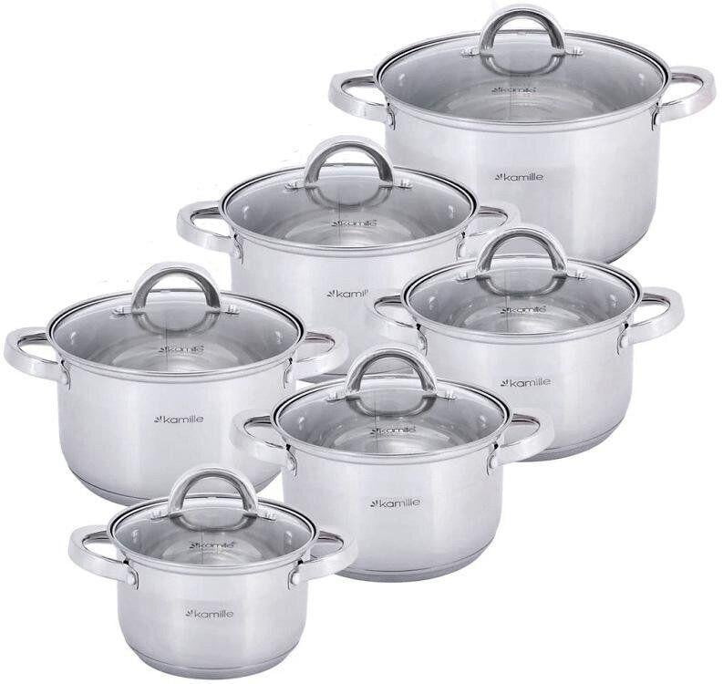 Набор кухонной посуды Kamille KM-5638S 12 пр. (95718)