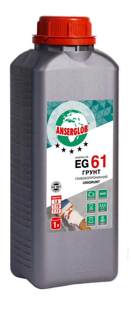 Грунт глубокопроникающий ANSERGLOB EG 61 UNIGRUNT концентрат 1 л (15862)