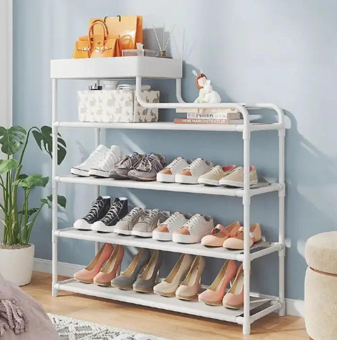 Полка для обуви в прихожую Storage Shoe Rack на 5 секций Белый