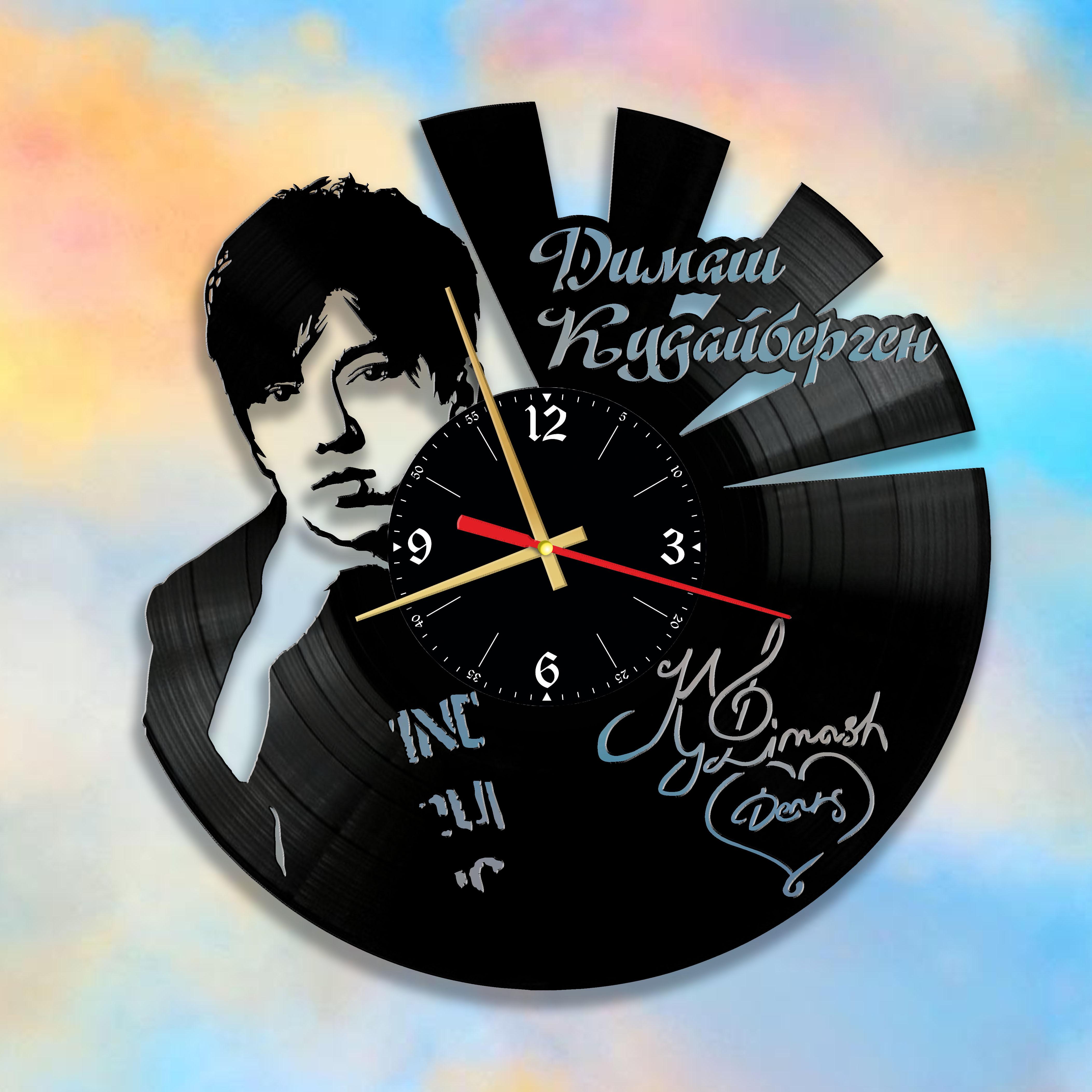 Часы настенные Димаш Кудайберген 3006 из виниловой пластинки